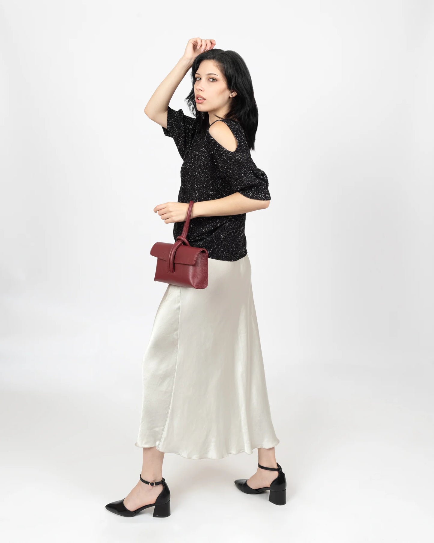Bolso Burdeos Knot