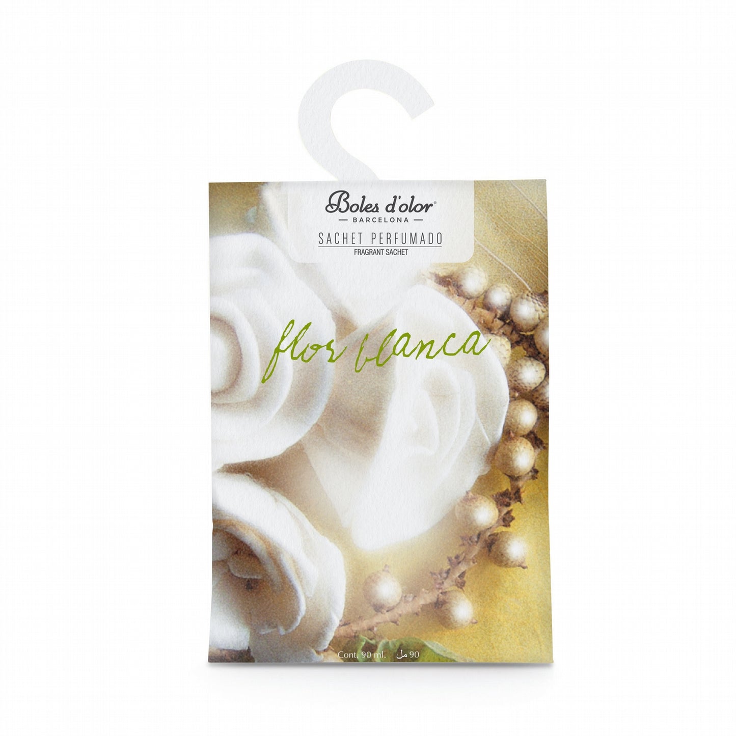 Sobre perfumado flor blanca