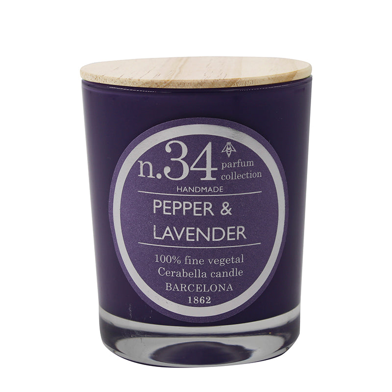 Vela aromática de Pepper & Lavender nº34